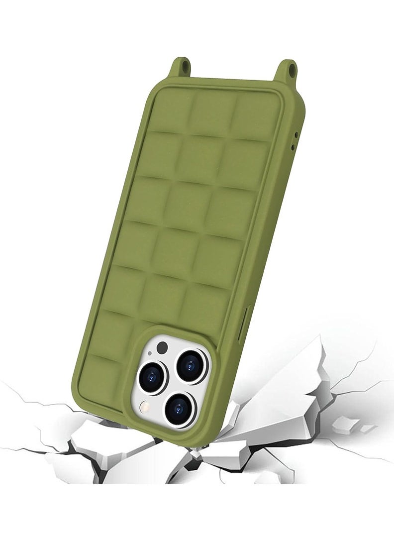 Theodor - Crossbody Cute Lanyard Strap Case For iPhone 14 Pro Max Necklace Cord Candy Silicone Soft Cover Green - Image 1