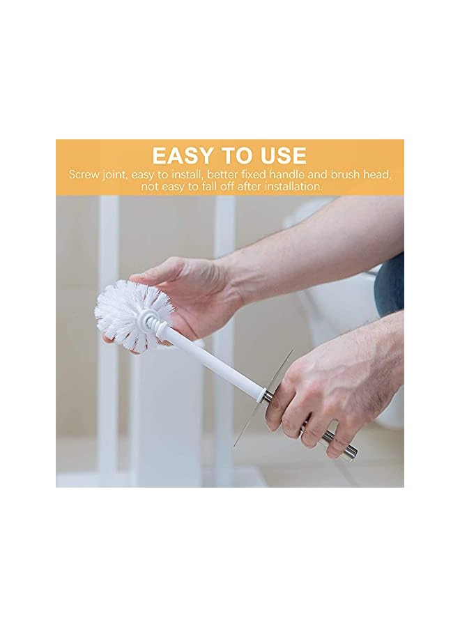 promass Replacement Toilet Brush Head, 4 Pcs Durable Round Toilet Cleaning Brushes Head Screw On 12mm Thread Port, Bathroom Accessory for Toilet Brush Replacement - Image 3