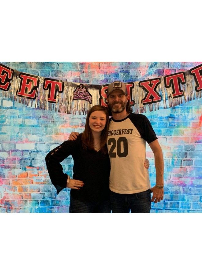 Kate 10X6.5Ft Microfiber Colorful Brick Wall Photography Backdrops Rainbow Painting Graffiti Background Rustic Brick Wall Backgrounds Adults Kids Lovers Portrait Backdrop - Image 4