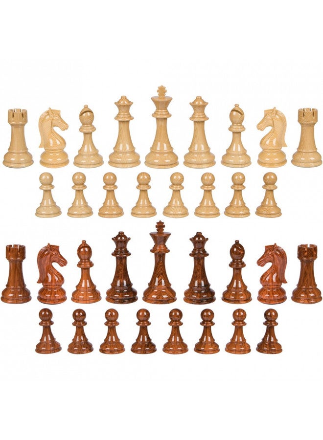 Best Chess Set Nero High Polymer Extra Heavy Weighted Chess Pieces with 4.25 Inch King and Extra Queens, Pieces Only, No Board - Image 2