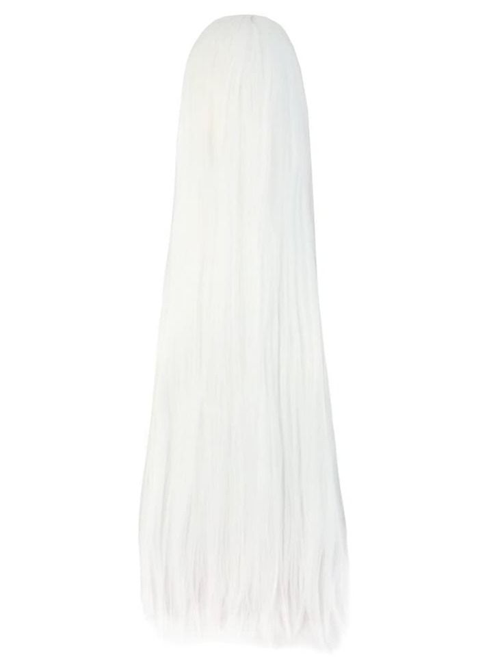 إستيل 40 بوصة 100 سم زي أنيمي طويل مستقيم تأثيري شعر مستعار للحفلات أبيض - Image 2