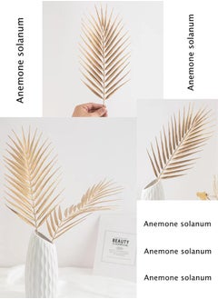 WooFree 2pcs Artificial Anemone Solanum Leaves  - Image 3