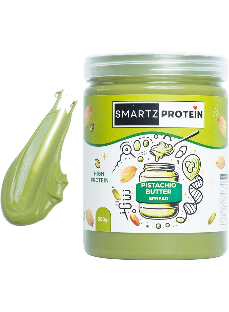 Smartz Minds Smartz Protein Pistachio Butter Original 500g – High Protein Nut Butter Spread - Image 1