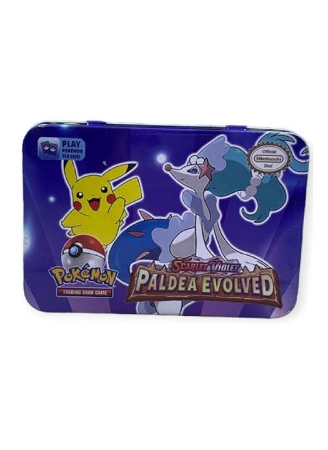 Trading Card Metal  Box purple Playing Card  Fun Games Board Game 40 Card  amazing card