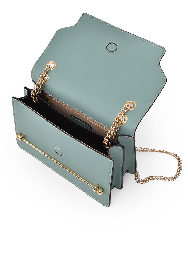 KANELLI Leather hand bag from Kanelli-blue - Image 3