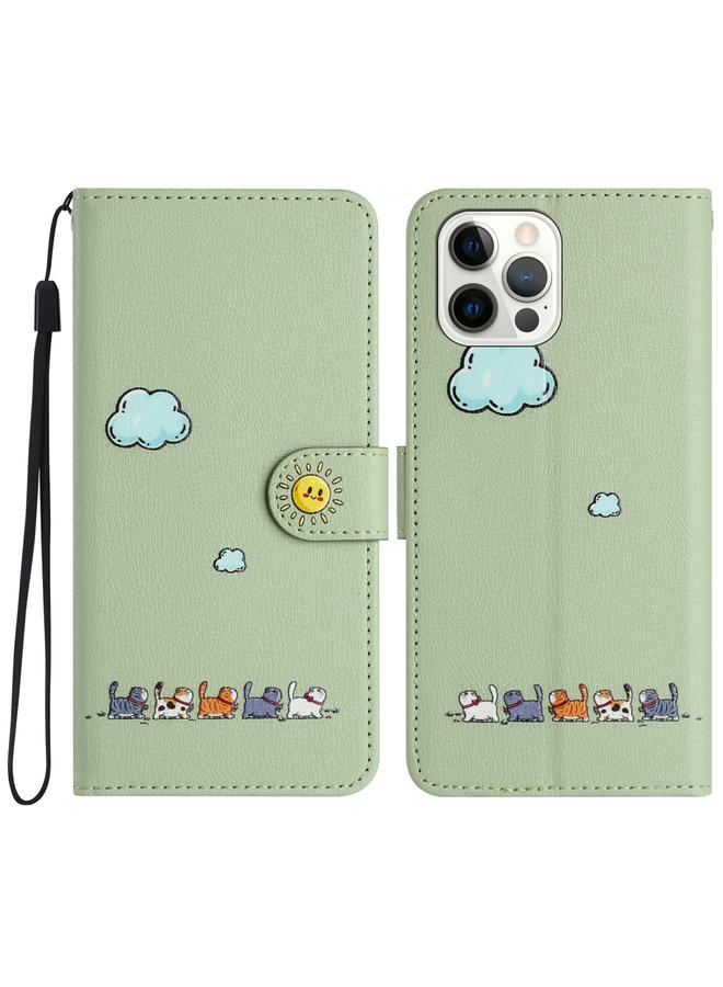 Zaboon Case For iPhone 12 Pro Max Cartoon Cats Leather Phone Case - Image 1