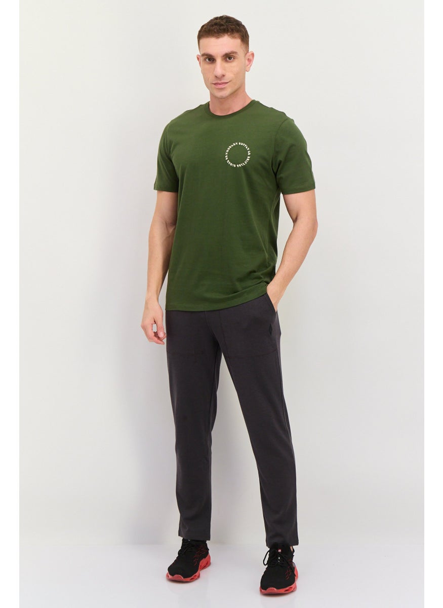 Hurley Men Sportswear Fit Short Sleeve Outdoor T Shirt, Olive  - Image 4