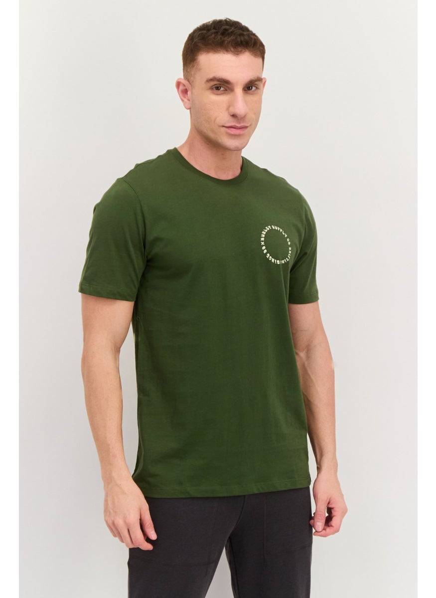 Hurley Men Sportswear Fit Short Sleeve Outdoor T Shirt, Olive  - Image 1