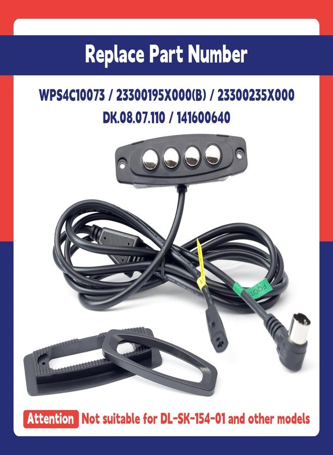 Dusledel WPS4C10073 Power Recliner Controller for RMT Controller Hand Control Replacement Replace 23300235X000 23300195X000(B) DK.08.07.110 141600640, with 4 Button 5 Male and 2 Female Pin Lift Chairs Cable - Image 3