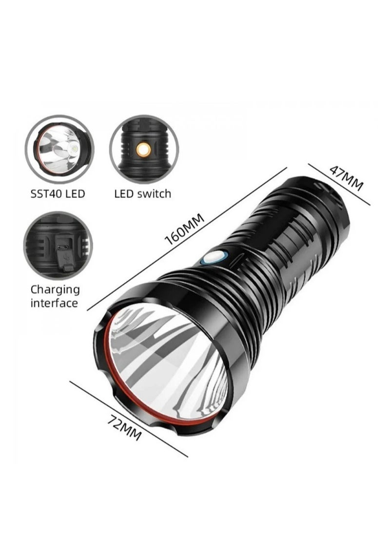 360 - LED searchlight 360 for trips with a rechargeable battery and powerful lighting up to 1000 meters - Image 1