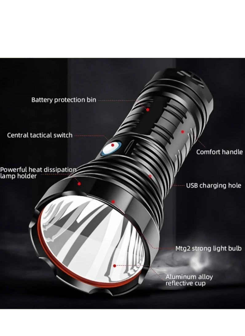 360 - LED searchlight 360 for trips with a rechargeable battery and powerful lighting up to 1000 meters - Image 1