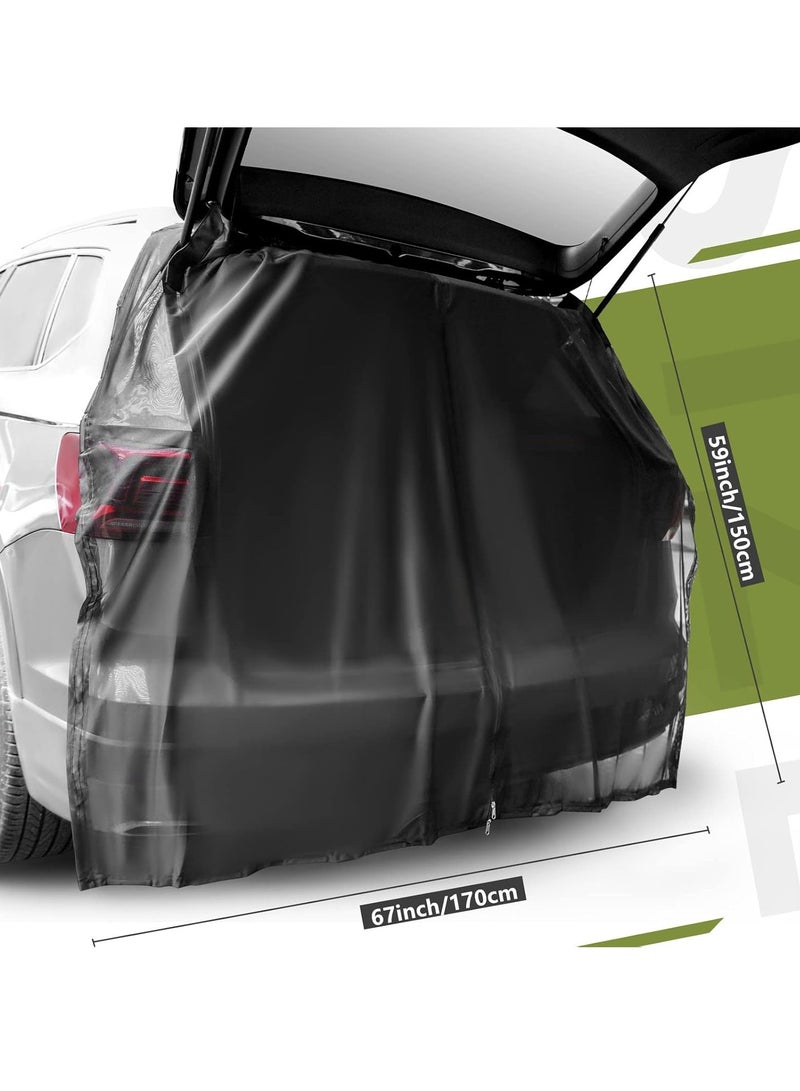 Oasisgalore Car Camping Net Accessories Can Repel Mosquitoes, Breathable Mesh Car Tent for Tailgate UV for SUV MPV - Image 2