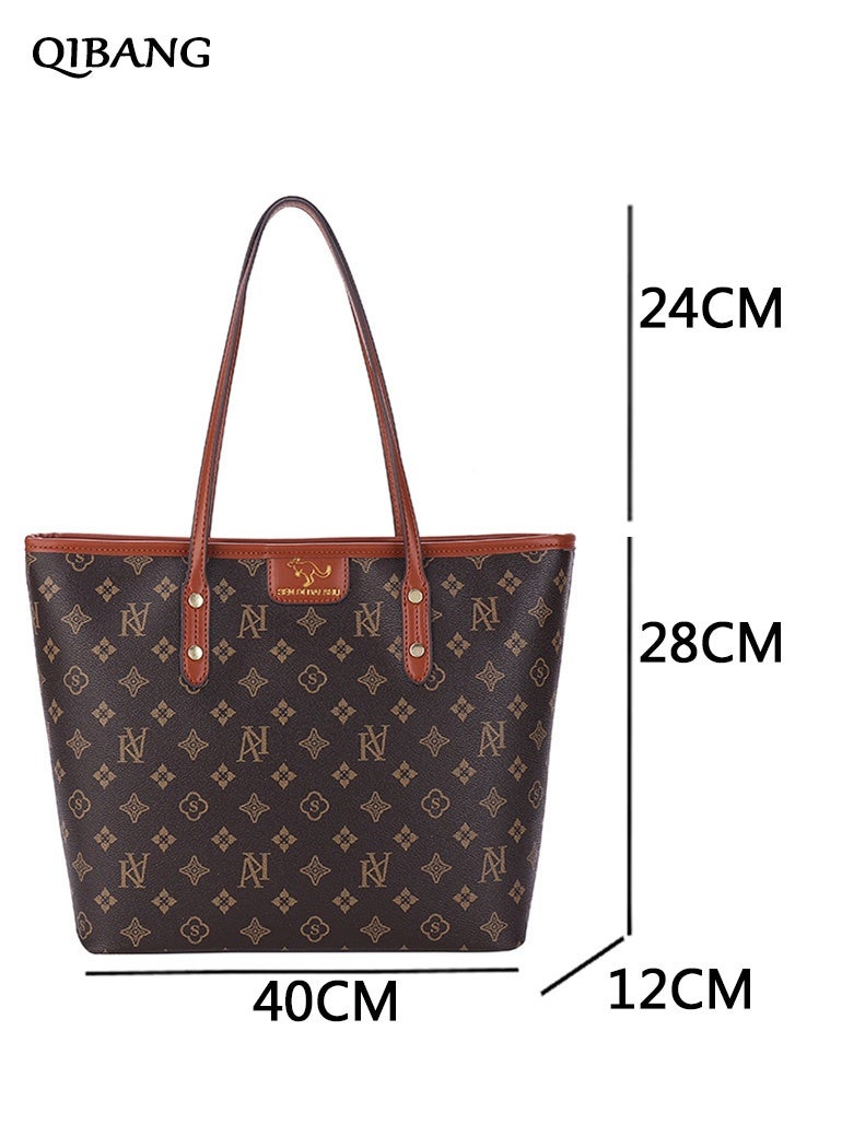 QIBANG 2026 new Tote Bag for Women Large Handbags and Purses for Women PU Leather Womens Shoulder Bags - Image 5