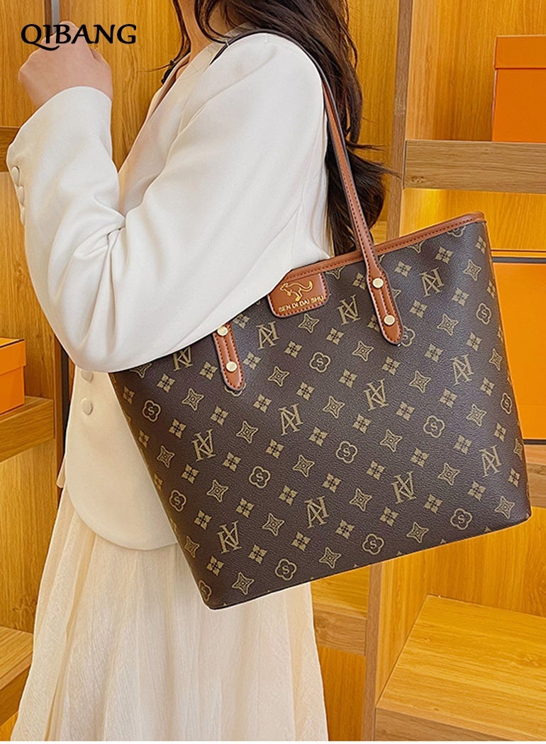 QIBANG 2026 new Tote Bag for Women Large Handbags and Purses for Women PU Leather Womens Shoulder Bags - Image 2