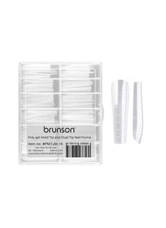 brunson Dual Nail Forms for Poly Extension Gel Pre-shaped False Tips with Scale 120pcs Manicure Tool for Nail Extensions Mold Nail Tips Acrylic Nails False Nails Manicure Tool  - Image 1