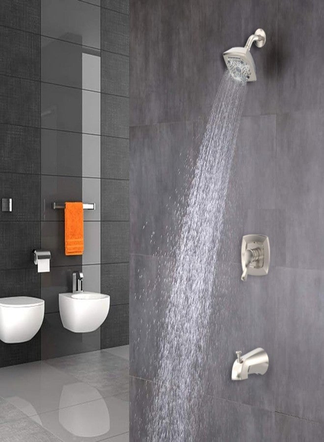 ELLO&ALLO Brushed Nickel Shower Faucet Set with Tub Spout, Single Handle Tub and Shower Faucet Combo Set (Valve Included) - Image 3