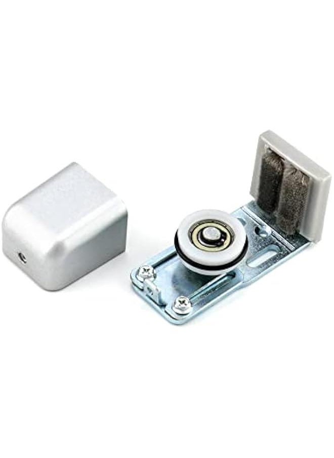 Arabest Door Floor Guide, Adjustable Barn Door Roller Guides, Non-Scratch Wheels with Ball Bearing, for Frame Sliding Door, Silver, 2Pcs  - Image 2