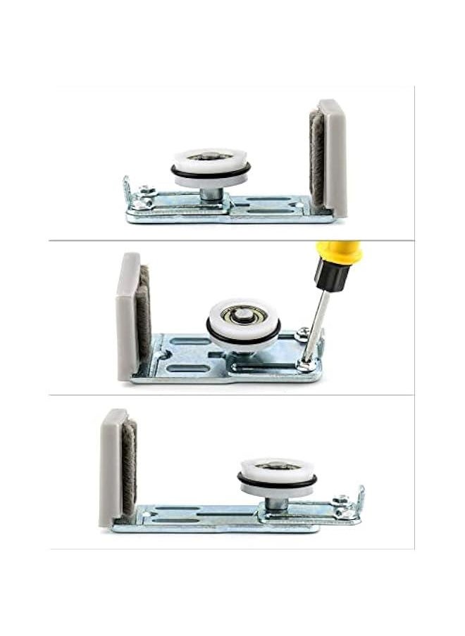 Arabest Door Floor Guide, Adjustable Barn Door Roller Guides, Non-Scratch Wheels with Ball Bearing, for Frame Sliding Door, Silver, 2Pcs  - Image 3