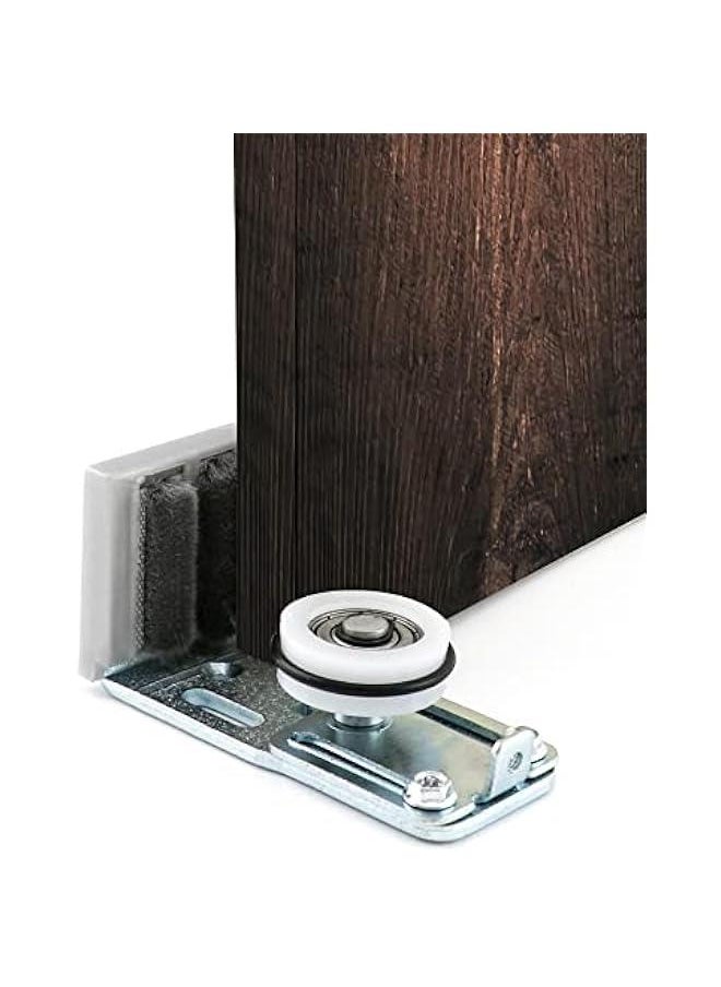 Arabest Door Floor Guide, Adjustable Barn Door Roller Guides, Non-Scratch Wheels with Ball Bearing, for Frame Sliding Door, Silver, 2Pcs  - Image 5