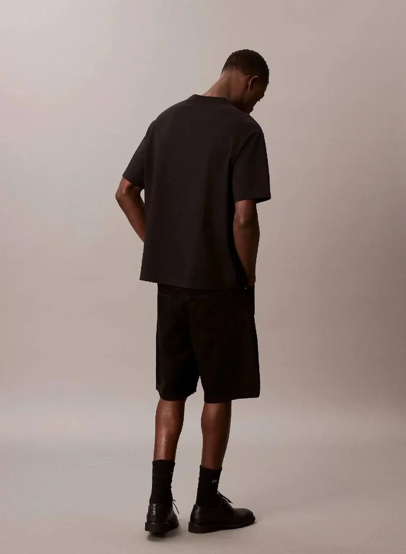 Calvin Klein Jeans Black Logo Graphic Relaxed T-Shirt for Men | Best Price UAE