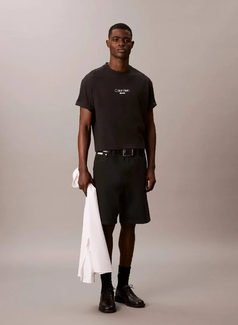 Calvin Klein Jeans Black Logo Graphic Relaxed T-Shirt for Men | Best Price UAE
