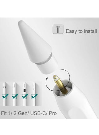Replacement Tips for Apple Pencil 2nd Generation/ 1st Generation/USB-C/Pencil Pro Tip(4 Pack) - view 2