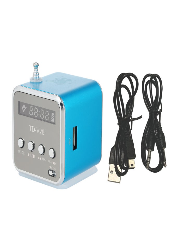 مكبر صوت صغير سلكي 3.5 ملم، مشغل MP3 محمول، راديو FM، مضخم صوت موسيقي، يدعم بطاقة TF وقرص USB، مكبر صوت لأجهزة DVD والكمبيوتر المحمول والهواتف المحمولة - Image 2