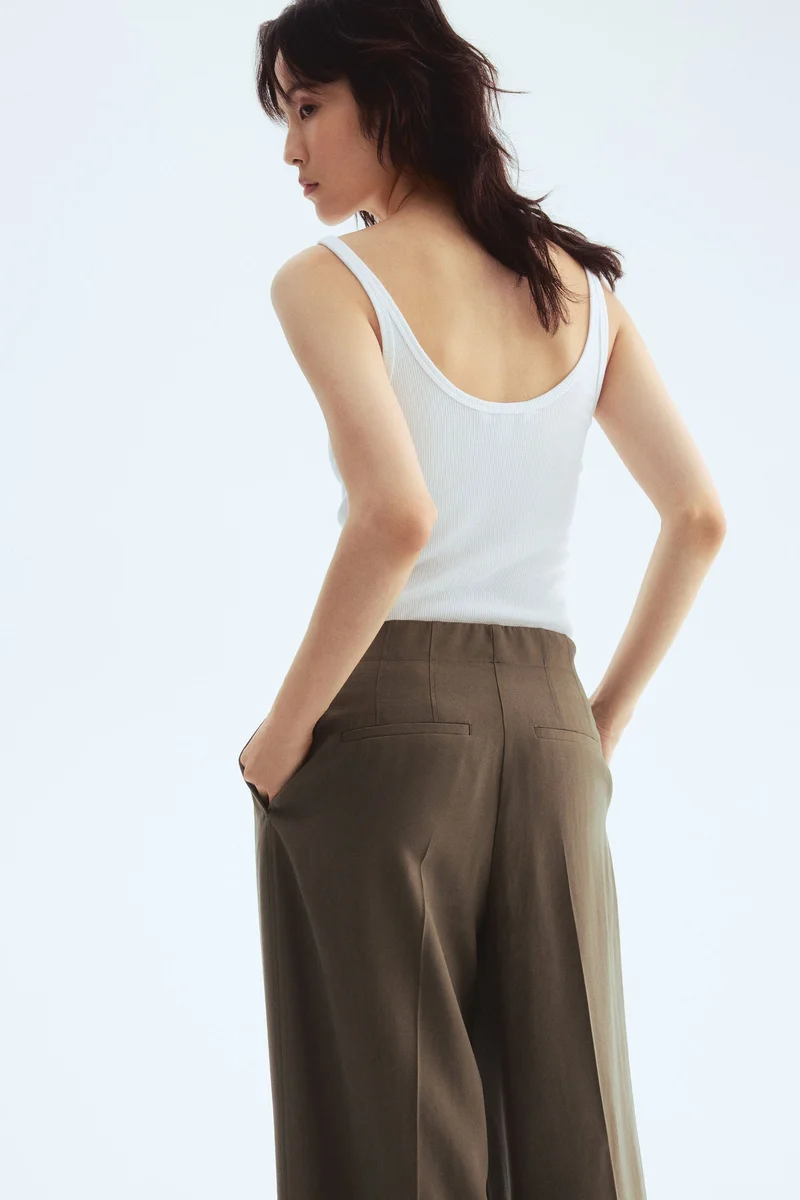 H&M Wide ankle-length trousers