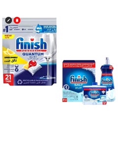 Finch package for dishwashers (dishwasher cleaner salt finch, 2 kg, dishwasher cleaner finch, 250 ml, liquid rinsing assistant fish - 400 ml - cubic finch 21 tablets quantm) - pzsku/Z7A24C7DFF5407657DA51Z/45/_/1734729286/bdbe1313-4083-4221-9f86-750dff885d20