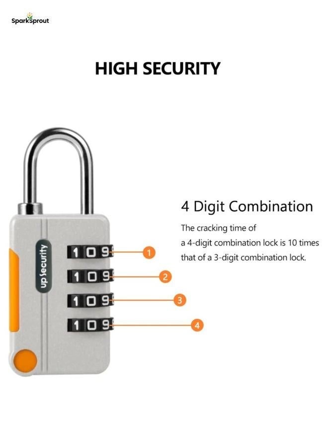 سباركسبروت 2 Pieces Combination Locks with High Security for Personal Drawers and Luggage, Black and Grey - Image 3