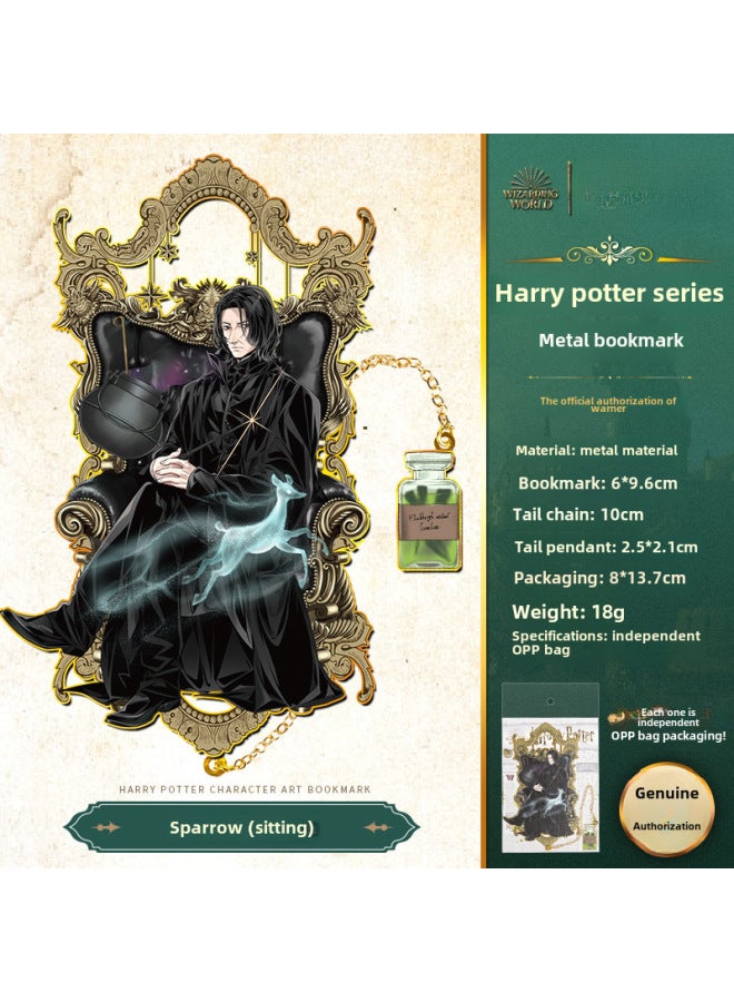 هاري بوتر علامة كتاب معدنية أصلية من هاري بوتر - شخصيات هاري ومالفوي - علامة كتب أوروبية وأمريكية كلاسيكية ساحرة - Image 1