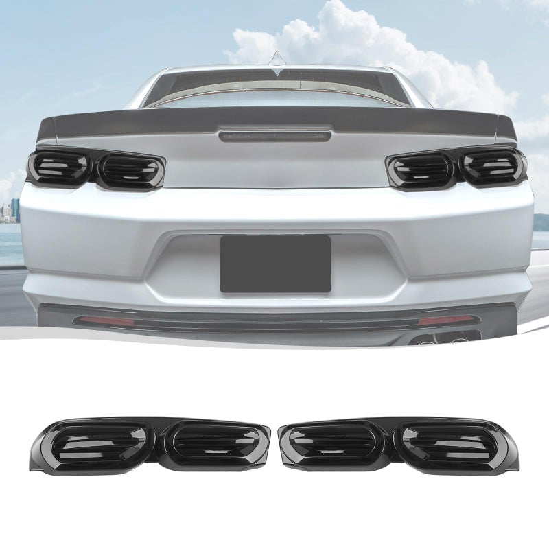 Voodonala for Chevy Camaro 2019 Rear Tailgate Lamp Cover Smoke Black Style Compatible with Chevy Camaro 20192023