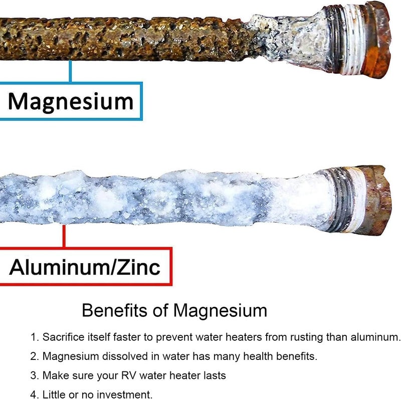 DELE RV Water Heater Magnesium Anode Rod for Atwood Heaters, 2 Pack 1/2" NPT RV Hot Water Tank Anode Rod for RV, Camper and Trailer Water Heaters - Image 5