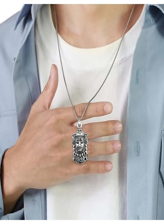Elleva Mahadev Locket for Men Stainless Steel Pendant | Lord Shiva Necklace Mahakal Chain for Boys Shivling Style |Birthday Gifts for Best Friend, Boyfriend, Brother (Pack of 1) - Image 4