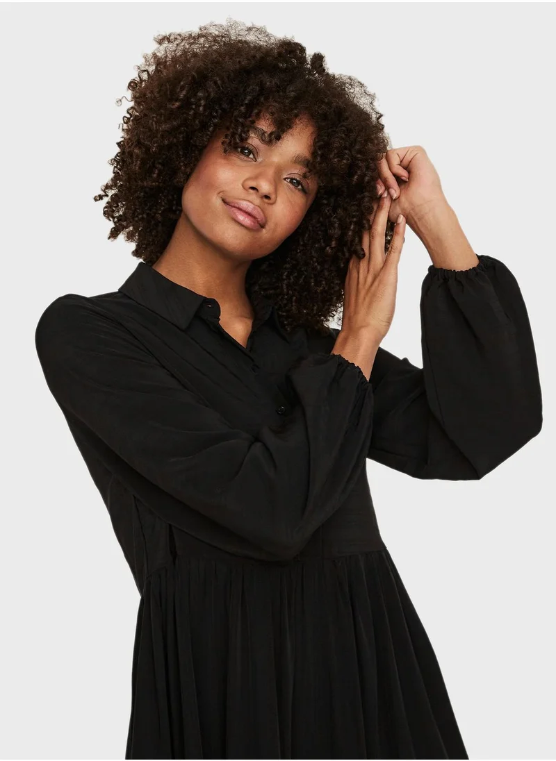 VERO MODA Pleated Balloon Sleeve Dress