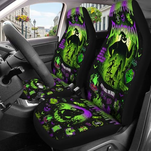 GENANY Bad Queen Car Seat Covers Set of 2, Horror Breathable Front Seat Covers for Truck Sedan SUV, Couple Car Accessories, Horror Gift for Women Men - Image 3