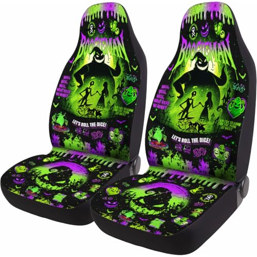 GENANY Bad Queen Car Seat Covers Set of 2, Horror Breathable Front Seat Covers for Truck Sedan SUV, Couple Car Accessories, Horror Gift for Women Men - Image 1