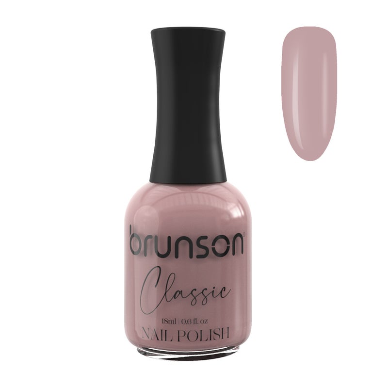brunson طلاء أظافر كلاسيكي 4 في 1 بتأثير جل شمسي جاف سريع بألوان أظافر مع مقوي أظافر طويل الأمد ومقاوم للتقشير نباتي عضوي خالي من الهيما للمانيكير والبيديكير