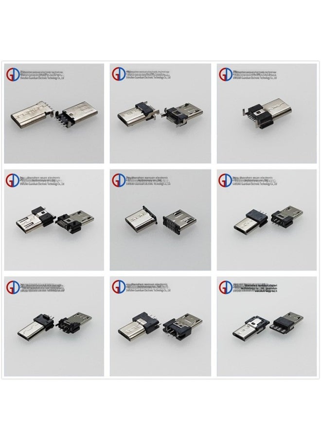 Generic - USB Source MICRO Male Micro Male Micro Interface Micro Port Micro Charging Port-Color:GD-202 MICRO3.0 Male Welding Wire (NOTE 5 Dedicated) - Image 1
