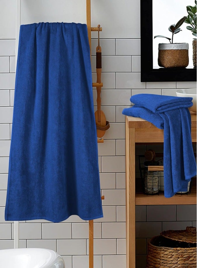 1Chase Set of 2 - 70x140 CM Premium Bath Towel 650 GSM , Roytal Blue - Image 2