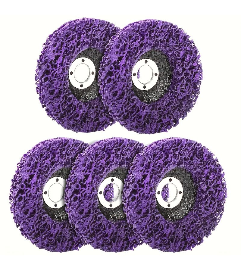5pcs 4 Inch Rust Paint Removal Wheels For Metal Wood Fiberglass Surface Prep - Image 1
