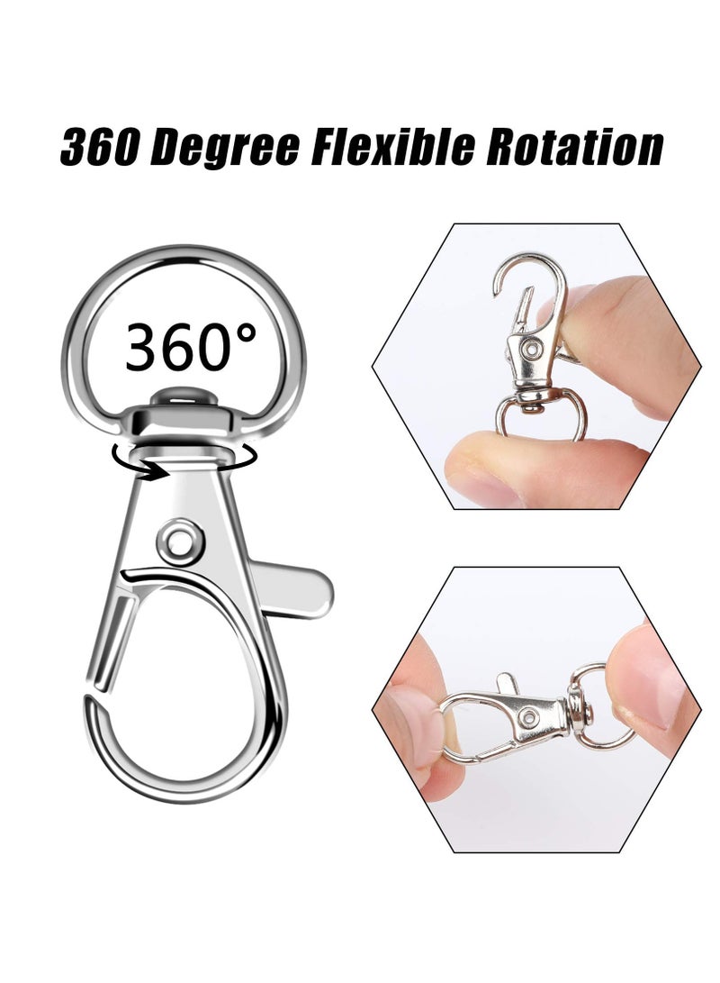 KASTWAVE 100 PCS Swivel Snap Hooks with Key Rings 50 Pcs Key Chain Clip Hooks and 50Pcs Key Rings Lanyard Lobster Claw Clasps for Keychains Jewelry Art Crafts - Image 5