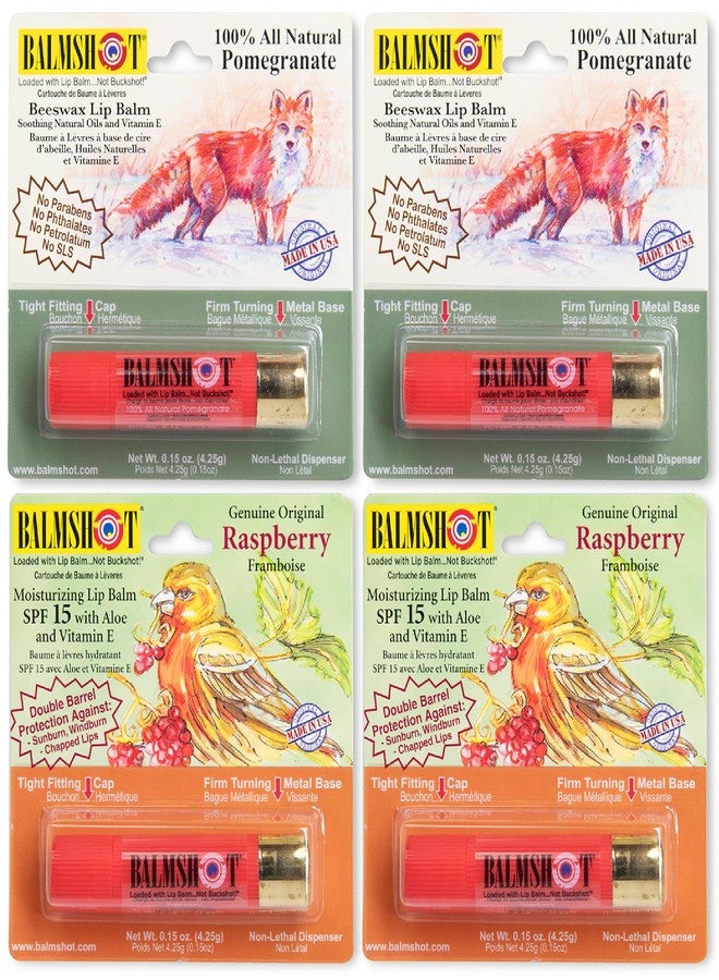 BALMSHOT Lip Balm 4 Pack (Fruit Combo (Variety Pack)) - Image 1