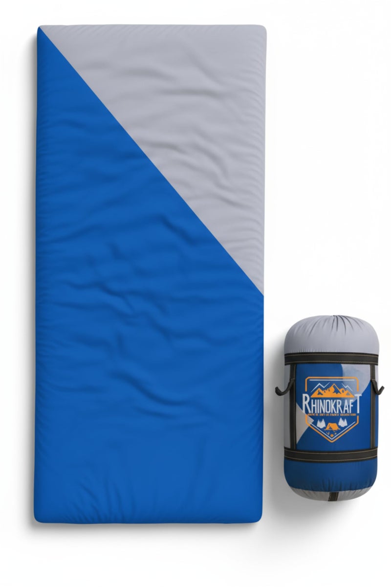 RhinoKraft Spartan Rectangular Sleeping Bag | Lightweight 1.3 kg | Comfort 12 °Celcius | Durable Nylon & Reliance Fibre | Packable for Camping, Biking & Trekking - Image 1