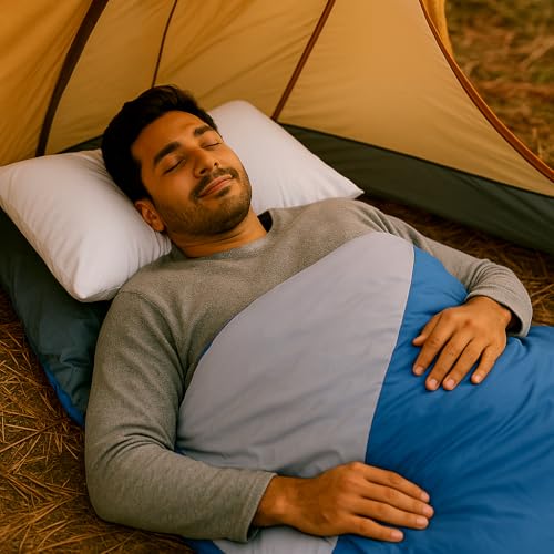 RhinoKraft Spartan Rectangular Sleeping Bag | Lightweight 1.3 kg | Comfort 12 °Celcius | Durable Nylon & Reliance Fibre | Packable for Camping, Biking & Trekking - Image 5