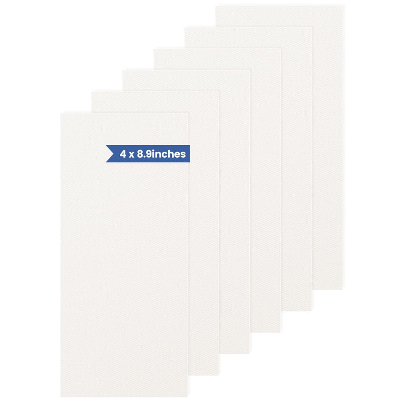 LCEAI Iron On Patches for Clothes, Fabric Patches - Inner Denim Repair, Decorative Clothing & Various Fabric Repairs (6 Pack, 4x8.9 Inches, White) - Image 1