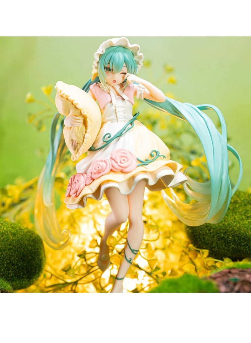 Furtey - Hatsune Miku Action Figure, Princess Miku Figure Toy, Anime Realistic Statue Figure, Office Desktop Decoration Ornaments, Super Collectible Model Statue Anime Figure Toy 20 CM - Image 1