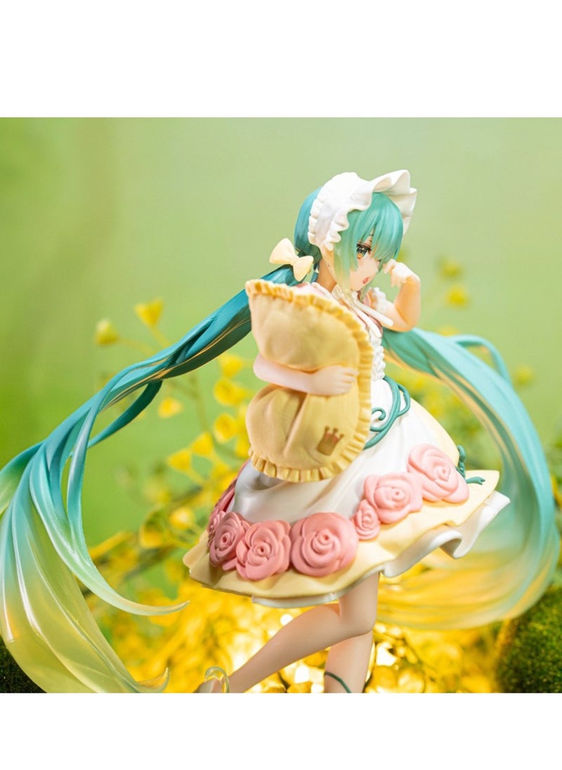Furtey - Hatsune Miku Action Figure, Princess Miku Figure Toy, Anime Realistic Statue Figure, Office Desktop Decoration Ornaments, Super Collectible Model Statue Anime Figure Toy 20 CM - Image 1