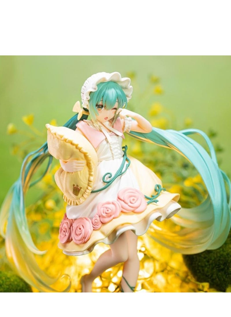 Furtey - Hatsune Miku Action Figure, Princess Miku Figure Toy, Anime Realistic Statue Figure, Office Desktop Decoration Ornaments, Super Collectible Model Statue Anime Figure Toy 20 CM - Image 1