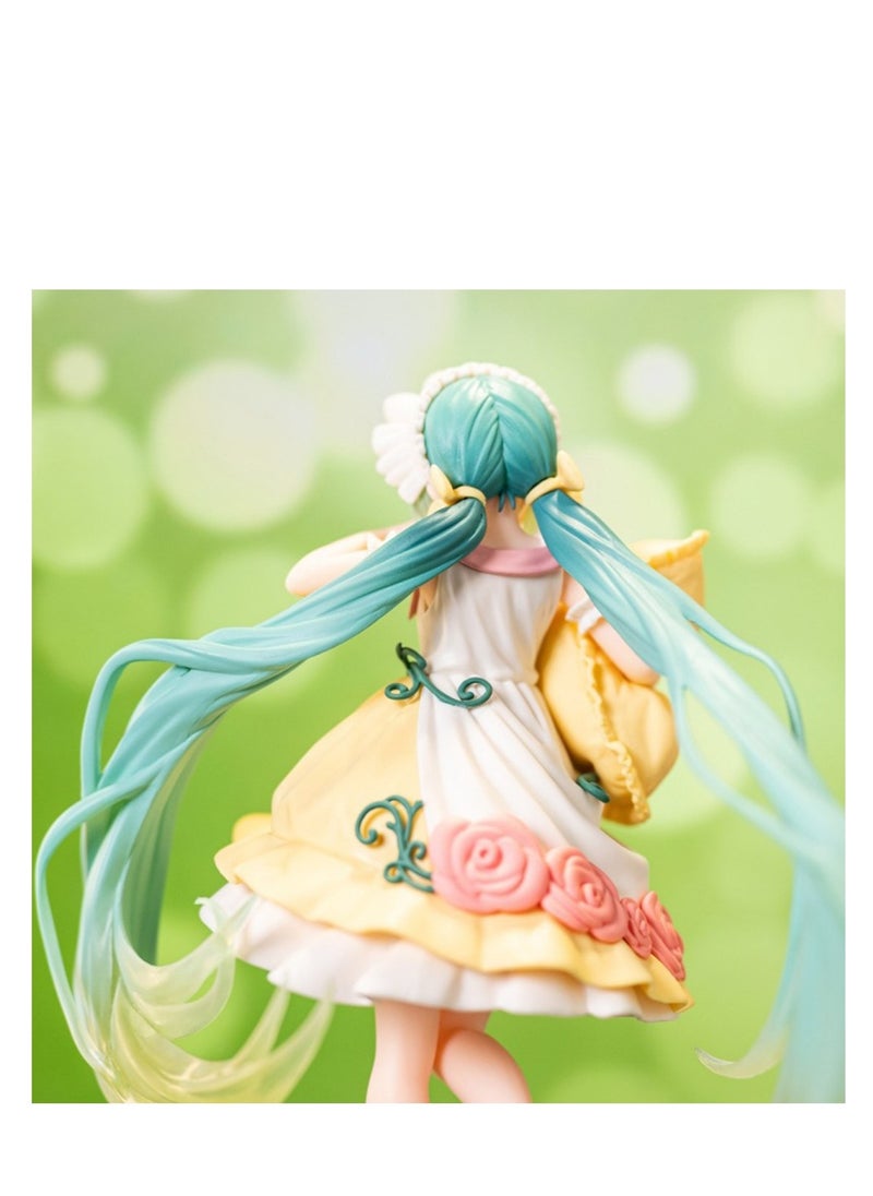 Furtey - Hatsune Miku Action Figure, Princess Miku Figure Toy, Anime Realistic Statue Figure, Office Desktop Decoration Ornaments, Super Collectible Model Statue Anime Figure Toy 20 CM - Image 1
